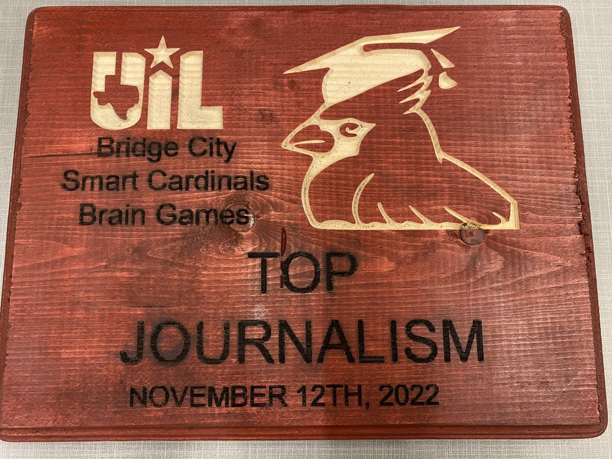 lindseyfruge's tweet photo. Getting home at 2 a.m. from a playoff game and then waking up early the next day for a UIL meet - 😴🫠😵‍💫
Winning the 1st place Journalism team award - worth it! 🎉😭👊🏼 https://t.co/nhC0yZ3wFY