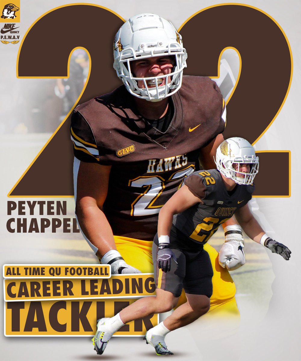 The King 👑 
Your New All Time QU Football Career Leading Tackler! <a href="/PeytenChappel/">Peyten Chappel</a> 

#PEWAV #FFF #HOLDtheROPE