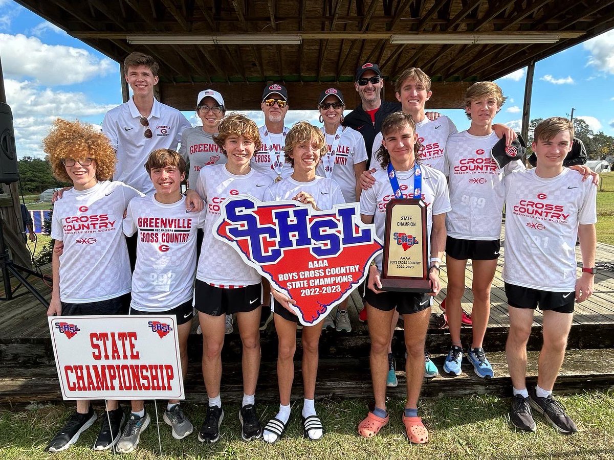 SCHSL's tweet photo. Class AAAA State Cross Country Sweep by @GHS_Raiders 

#weareschsl 
#championshiptime🏆 https://t.co/lsUW59nWnQ