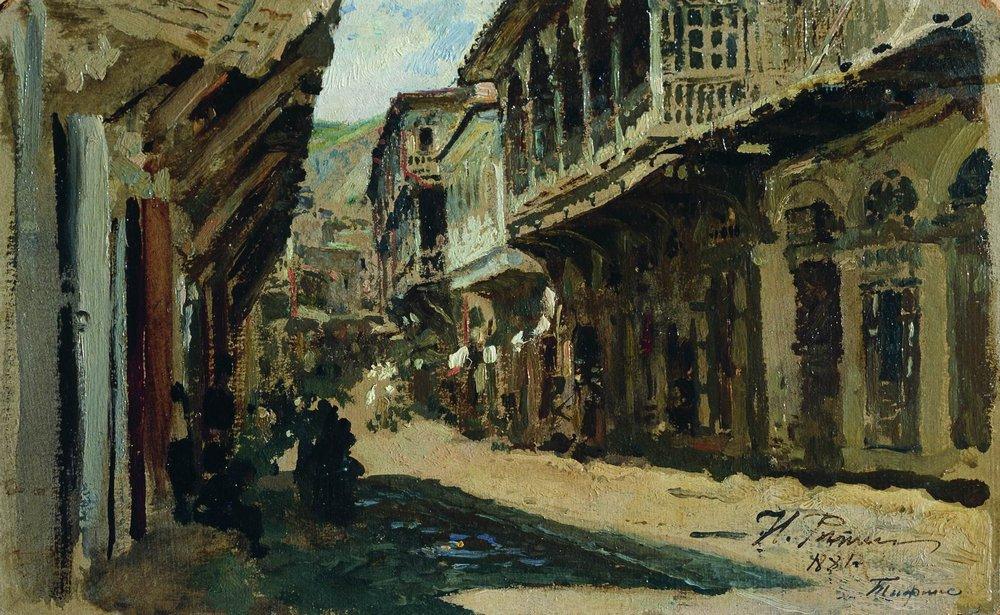 Street in Tiflis, 1881 #realism #ilyarepin wikiart.org/en/ilya-repin/…