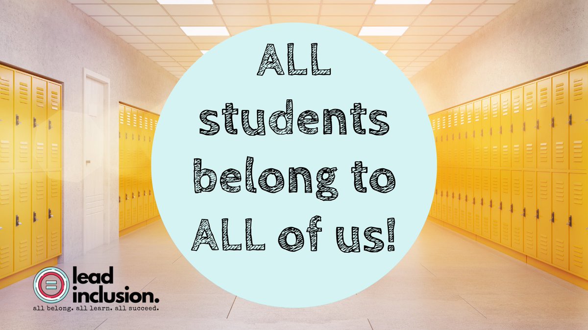 Our students belong and are validated when we call them all "OUR students," rather than referring to some as "special education students." #LeadInclusion #SpecialEducation #EdChat #UDL #Inclusion