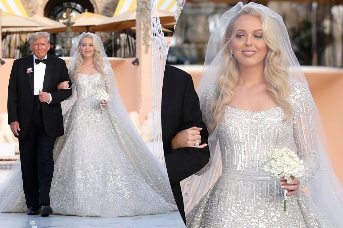 Details on Tiffany Trump's wedding dress from Michael Boulos nuptials trib.al/g9Dc8Jw