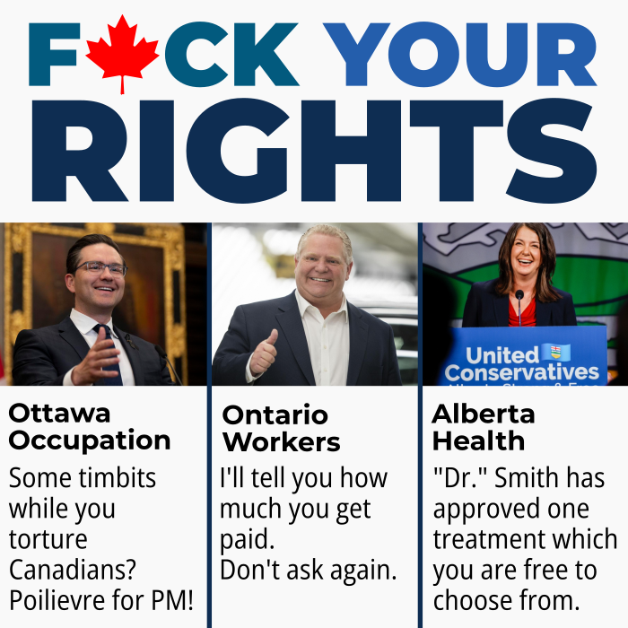TheMandrewCan's tweet photo. @ABDanielleSmith @sonyasavage Prem. Smth, call an election! There is ZERO legitimacy to your selfish, inane, reality free, Oil & Gas paid for politics which deny Albertans their democratic rights, like other CONS👇! #abpoli #cdnpoli #technottaxes https://t.co/yYwWLGnHwI