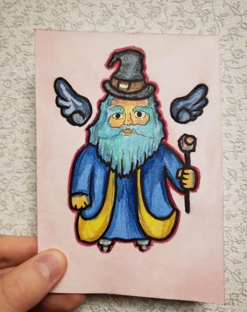WizardLands's tweet photo. The wiz did the amazing work! Art! Fully handdrawn, done with black marker and watercolor! https://t.co/sVcVtpDSX2
