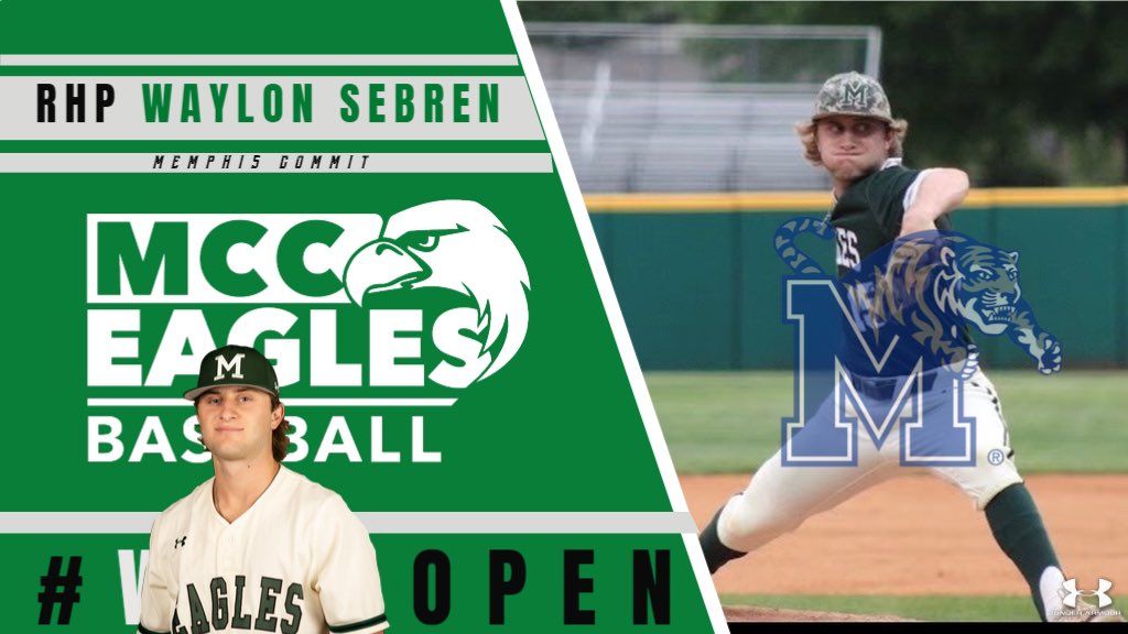 MCCEaglesBSB's tweet photo. Congrats to RHP @SebrenWaylon on his commitment to @MemphisBaseball! #GoTigersGo #WIDEOPEN 🦅 https://t.co/DaCBolmXAi
