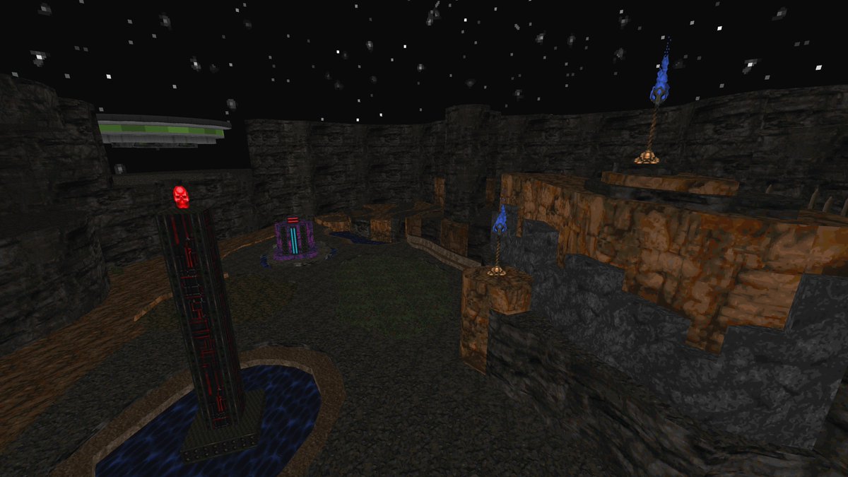 DeathBearofDoom's tweet image. More progress. #planetchasers #doom #doom2 #aliens #fromtheden #leveldesign #doommapping