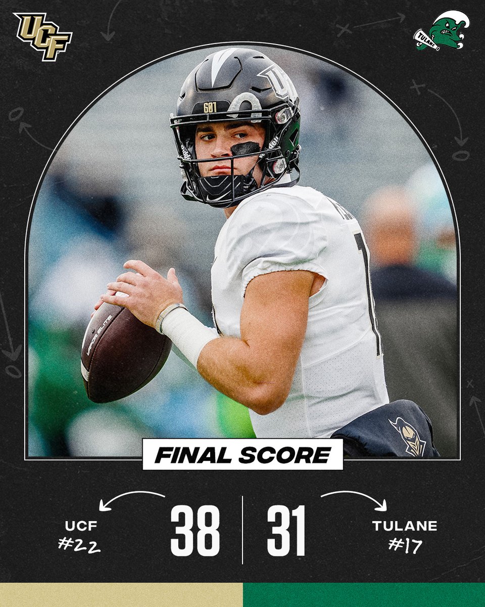 UCF takes the win at Tulane‼️

(📸  <a href="/UCF_Football/">UCF Football</a>)