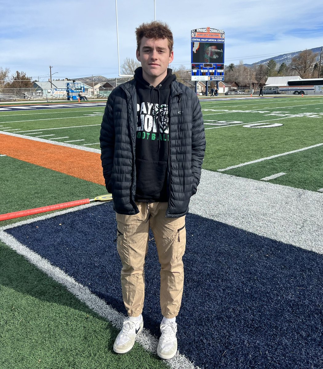 RettRobinson's tweet photo. Great visit today in Ephraim! Congrats on the win @SnowCollegeFB !! GoBadgers! Thanks for the invite @ZacErekson @d_presley14 @dyehardimpact @lionfootballPHS @AlphaRecruits15 @MooseB90 #SnowCollegeBadger #SnowFB https://t.co/ps1lQoblI9