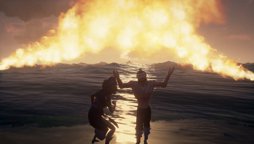 TheCorpsman1898's tweet photo. The flame will chose at sunset! #SoTShot @SeaOfThieves https://t.co/qd3vfqq13y