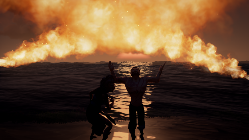 The flame will chose at sunset! #SoTShot <a href="/SeaOfThieves/">Sea of Thieves</a>