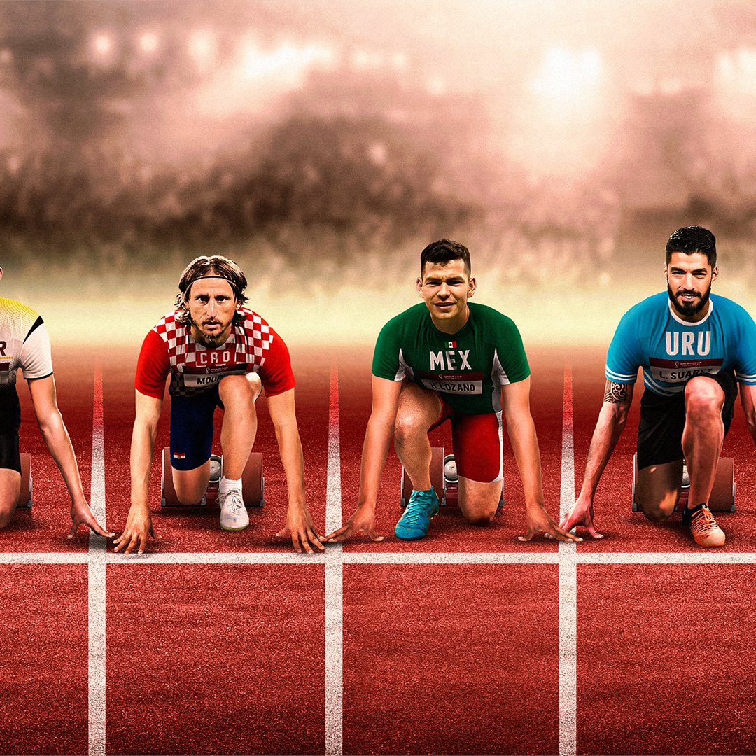 FIFAWorldCup's tweet photo. On your marks…
Get set…
#FIFAWorldCup 🏃‍♂️🏆