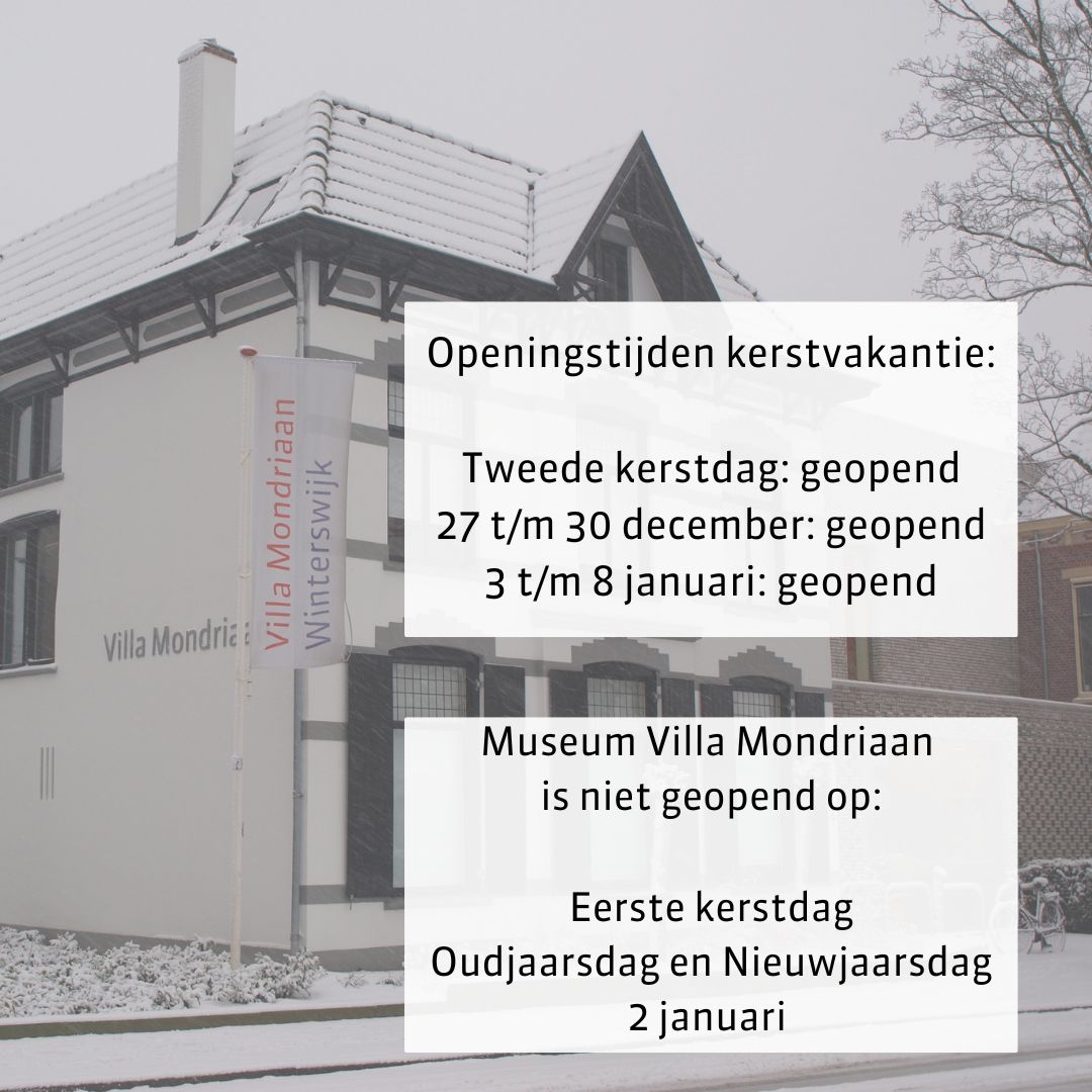 Aanstaande kerstvakantie zijn wij extra geopend! We ontvangen tijdens deze speciale dagen de bezoekers graag in het museum.
#kerstvakantie #openingstijden #kunstmuseum #kerst #villamondriaan