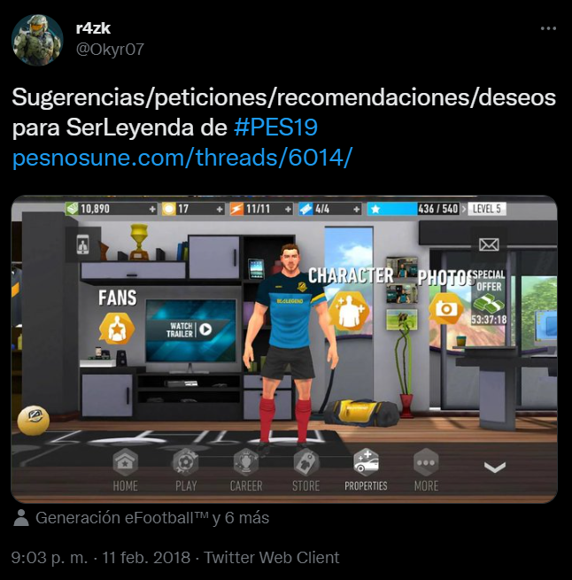 Okyr07's tweet photo. #PESnoDuerme #PESonMundial
Esta "mejora" me la voy a apuntar, en el post d #PESnosUNE sugería cambiar la edad inicial del #SerLeyenda; sí vas a ser grande, al menos un inicio como el d #MauricioBaldivieso
@Jostike_Games @luxo14581 pero como no es para #PES2023, ya no importa https://t.co/ltMnVgoaWl