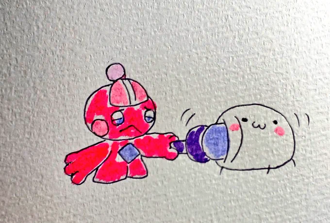 まんじゅうちゃんはカヌチャンさんとお友だちになったようです。#まんじゅうパルデア珍道中 