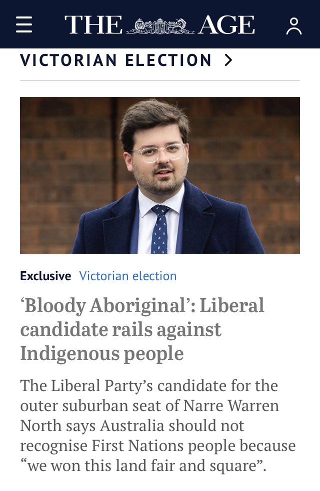AnnikaZane's tweet photo. We won this country through massacres and genocides. It’s shameful. This man’s pride in it is complete hypocrisy when posed against his claims that 2 cells make a human that can’t be murdered, which is awful so abortion should be banned. Fuck off, mate, you’re disgusting. https://t.co/u2T8wEGS03