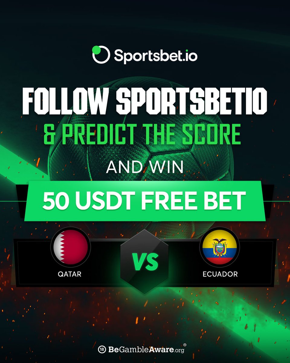 Today is the day ⚽️🎉 Enjoy the World Cup 2022 with us and win 5️⃣0️⃣ USDT free bet in 2 easy steps.😏 ✅ Follow @sportbsetio 🧐 Predict Qatar vs. Ecuador match score and voilà - 5️⃣0️⃣ USDT free bet is yours.