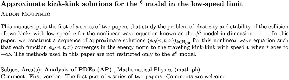 math.AP Analysis of PDES arXiv submissions tweet media