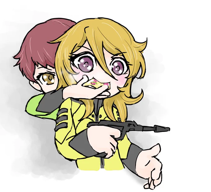 今日はピザの日だそうです!何の関係もないキャラにピザを食わすマイブームに描いたやつですw 