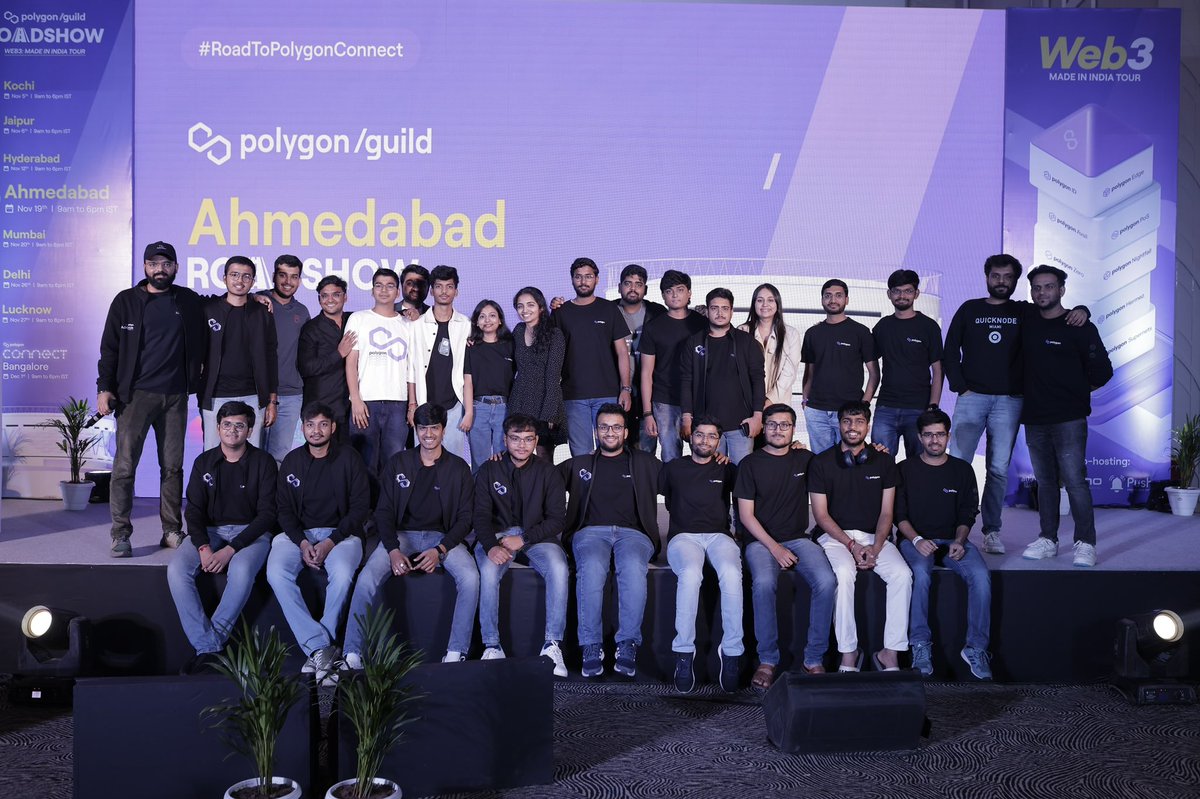 daxeelsoni's tweet photo. I would like to give a huge shoutout to the entire Polygon team (@muskan_kalra24, @0xAkashShukla, @adidshaft, @0xAbix, @sakshamtaneja00) and local partners (@0xTPH, @Headstarters, @web3_events, @IEEE_SilverOak, @GDGCloudAhm ) who played an important role from day 1 🙏 https://t.co/8nSXLbClRV