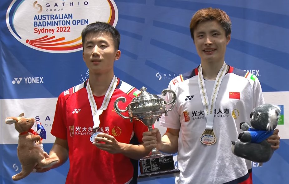 #AustralianOpen2022 - Men's Singles

🥇Shi Yuqi (CHN)
🥈Lu Guangzu (CHN)

Congratulations to both players!