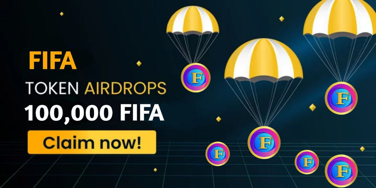 💵Our Airdrop is live!

Participate in our Airdrop and earn to 30 #FIFA (~$3.5) tokens for doing tasks.

Airdrop: 
t.me/FIFAWorldAirdr…

Airdrop rewards will be distributed to your wallet address on December 5th and 3,000 lucky random participants will be rewarded.