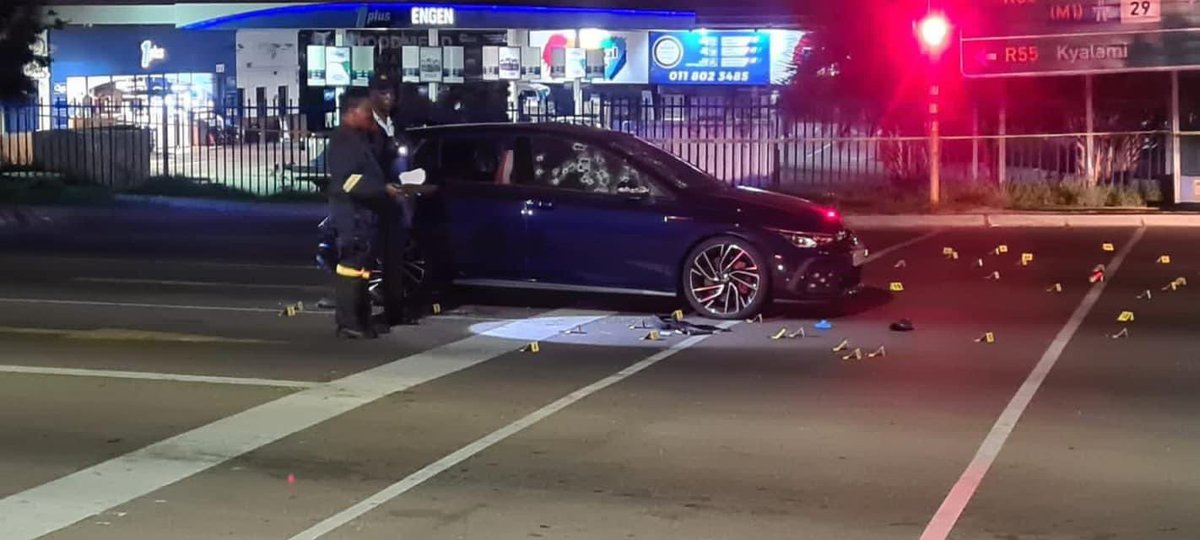 It is believed that Oupa John Sefoka aka DJ Sumbody &amp; his driver were shot at least 48 times while in the car. Stay far away from woodmead news cafe. Woodmead News Cafe ke satan himself straight. #RIPDjSumbody #Sumbody