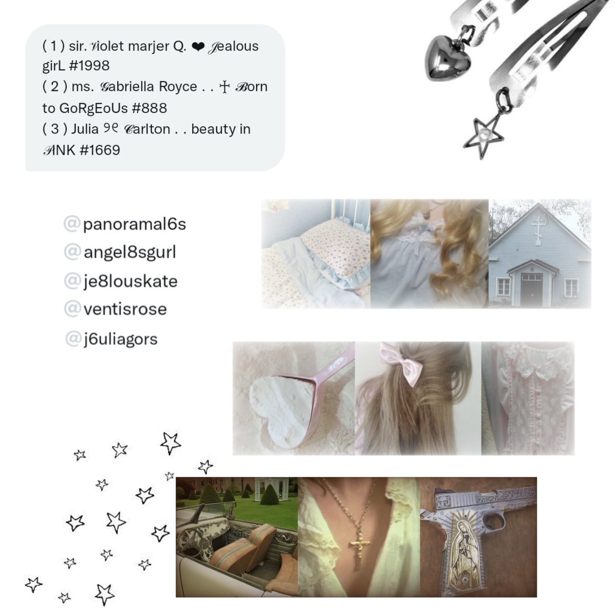 head , name &amp; name acc

⠀⠀⠀re n fallow @giegiebabi
⠀𖤐 can mention anything ♥️ for all 
⠀⠀⠀can mt until close ^__^ 🌺

👩🏿‍❤️‍💋‍👩🏼 ( #freef0rm ) 🪬