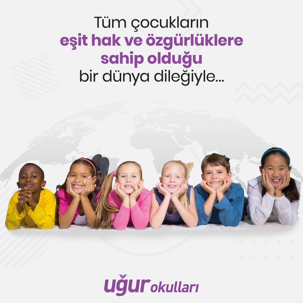 Dünya üzerindeki bütün çocukların eşit hak ve özgürlüklere sahip olduğu bir dünya dileğiyle; #DünyaÇocukHaklarıGünü kutlu olsun!  💜