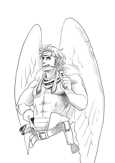 #タクティクスオウガリボーン

カノープス描いた。翼がうまく描けないのですが背後のは翼です
このトリも伝説のオウガバトルから続投なので思い入れが深い。伝説の時はお世話になりました

今日はバハンナ高原やった。ディダーロSFCの時はナイト顔だったのに出世したねえ。早よドラゴンを仲間にしたい 