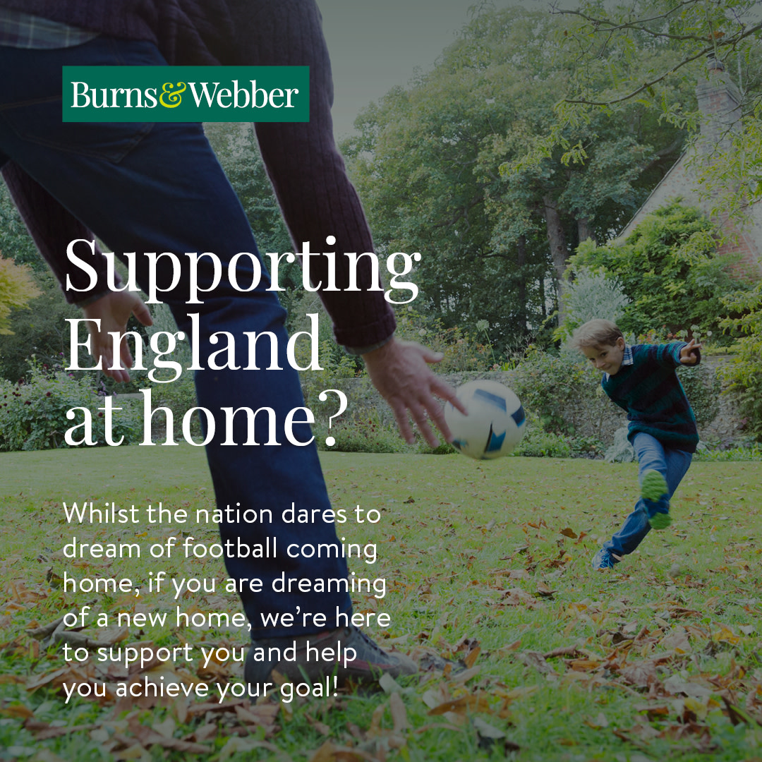 Daring to dream of football coming home? Or perhaps you are dreaming of a new home? If so, we can help you achieve your goal.

Contact your nearest Burns and Webber branch to discuss how we will support you in moving to your dream home.

#BurnsandWebber #ComingHome