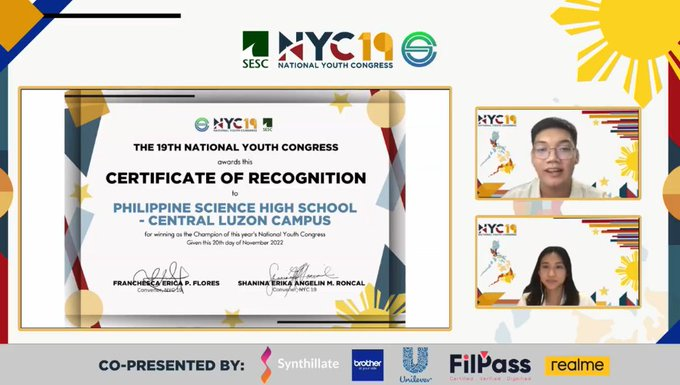 nycph20's tweet photo. Philippine Science High School - Central Luzon Campus placed Champion overall for NYC 19! Congratulations! https://t.co/MSPjf9U1aG