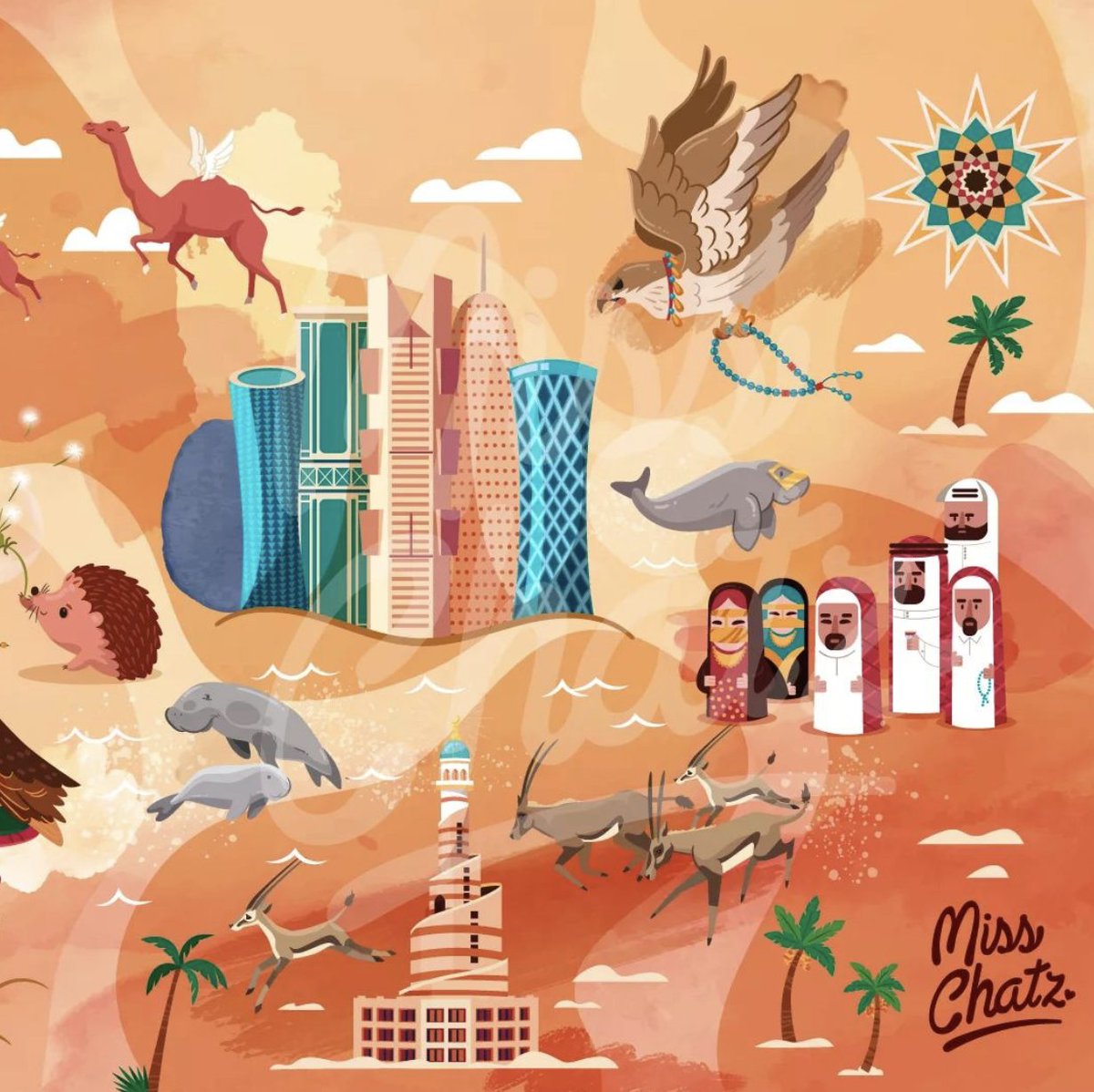 🇶🇦QATAR MURAL🇶🇦 por MISS CHATZ 💜 #qatar #qatarairways #WorldCup
#qatarlife #qatar2022 #qatar🇶🇦 #worldcup2022