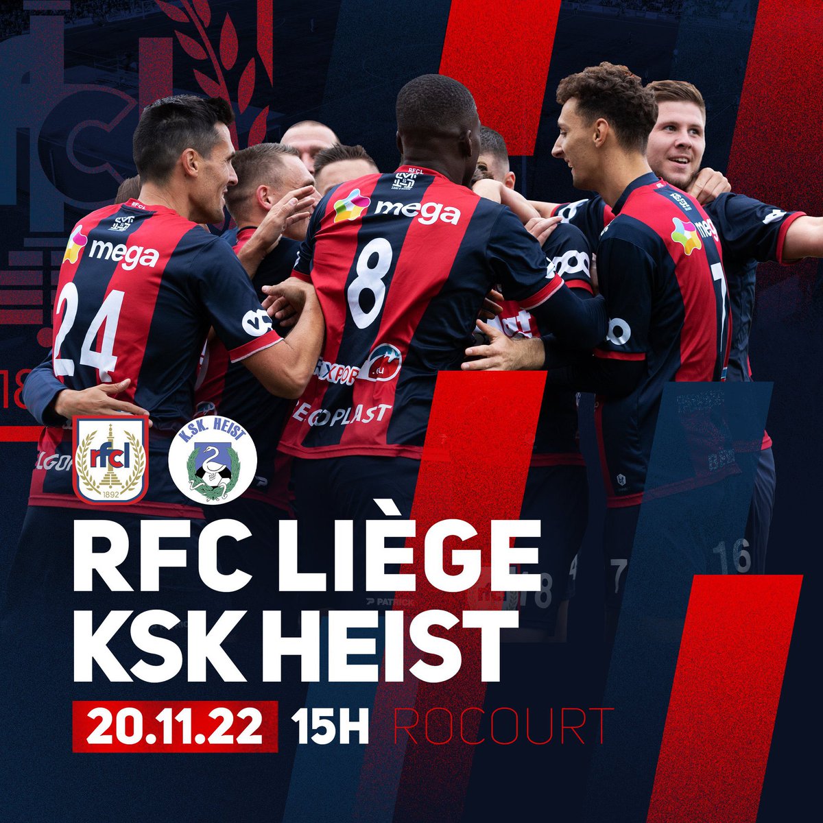 RFCLiege_news's tweet photo. 🗣 #MatchDay
⚽️ #RFCLiège v KSK Heist
🕒 15.00
📍#Liège
🏟 Stade de #Rocourt
🏆 #1Nationale1 
👮🏻Mr Patris(🏳️Requier &amp; Denuit)
📲#FCLHei #RFCLHeist #AllonsLiège
🎟️ https://t.co/n87X4YpyUQ https://t.co/oAG5q1emrm