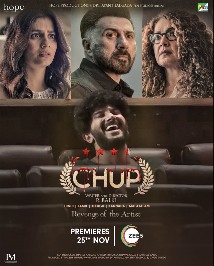 DramaMajor3's tweet photo. Trailer Links Of The Most Awaited Movie #Chup which Is Streaming On #ZEE5 On Nov 25th🔥
1.HIN -https://t.co/xm0QOvN57U
2.TEL- https://t.co/oLXHevfnAm
3.TAM-https://t.co/SUEh1VIRsP
4.MAL-https://t.co/zabLapbscY
5.KAN-https://t.co/ufIzgbsTyy
#SitRamam #ChupRevengeOfTheArtist https://t.co/sfCwAnJu4X