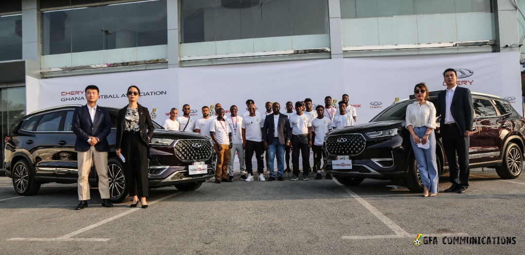 borga_zaragoza's tweet photo. Black stars of Ghana paid a visit to the Chery Showroom in Doha,Qatar . 
They are proud partners @kurtokraku
@SheikhTophic
@PHAddo
@BorteyOfficial
@StephenAppiah
@alooameenu
@SannieDaara
@ProsNartehOgum
#Visitghana #investinghana https://t.co/gA30NV4GQa