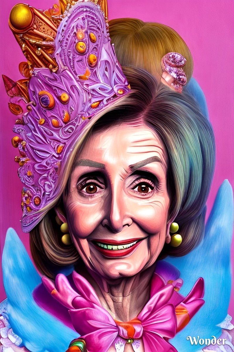 HeathenGodd70's tweet photo. Nancy Pelosi as Princess Peach @wonderaiapp #wonderai https://t.co/kNz6CM0GqJ