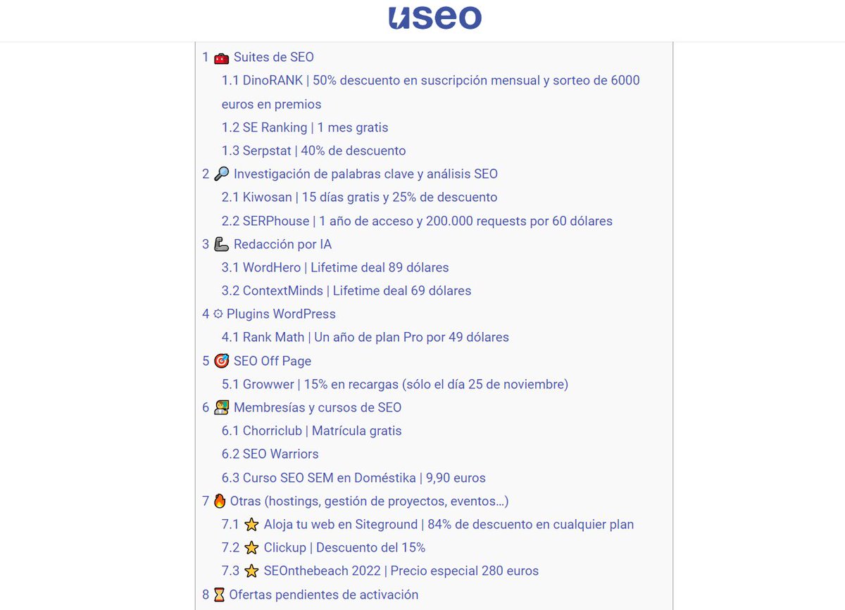 seostratega's tweet photo. He seleccionado 14 ofertas de 🏴Black Friday🏴 en herramientas / recursos de SEO y marketing digital, más varias que se irán activando a lo largo de la semana y en las que ya tengo el ojo puesto. 

Pásate por el post para acceder a las promos  ↓ ↓ https://t.co/JZvlVDfDyy