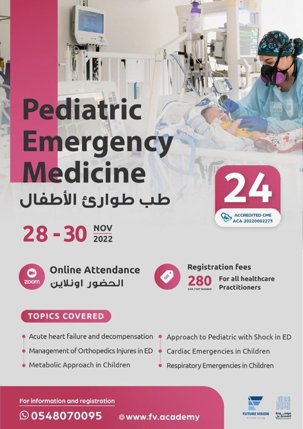 mabo1135's tweet photo. (طب طوارىء الأطفال)
24 ساعة معتمدة من الهيئة السعودية للتخصصات الصحية 

💻  الحضور Online على Zoom
🗓 28 - 30 نوفمبر 2022
👨🏻‍⚕️لجميع الممارسين الصحيين 

(280)SR
للتسجيل 
https://t.co/EuldaTLEt7…

للاستفسار
https://t.co/aFDXwEhRAh https://t.co/WK7IoQgRFc