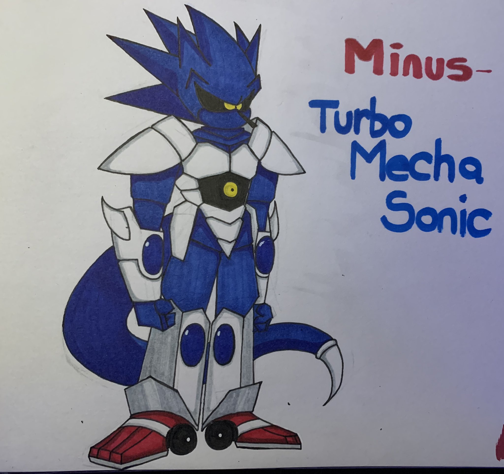 GrinchAid on X: Alright, he's done! Minus!Turbo Mecha Sonic