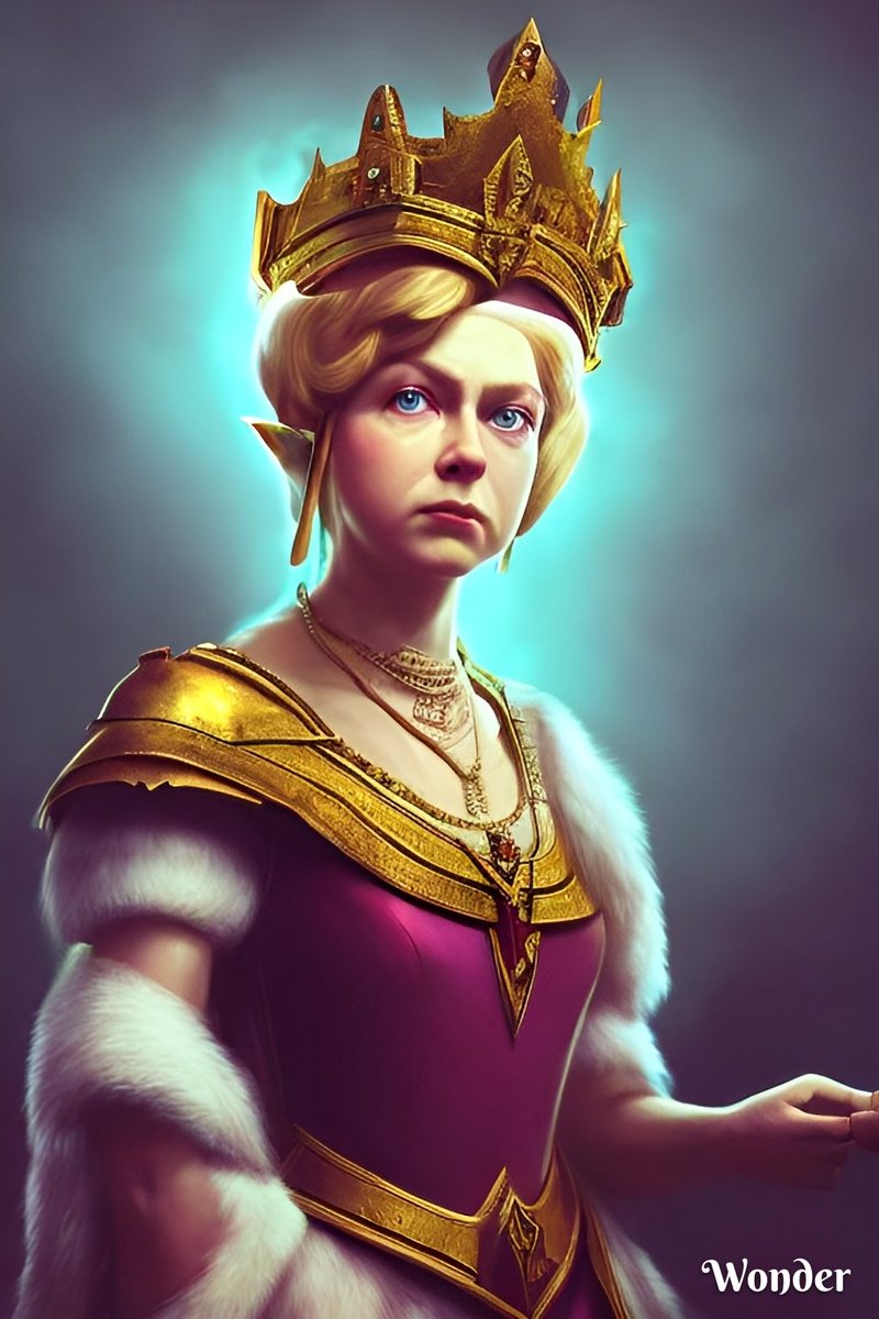 HeathenGodd70's tweet photo. Queen Elizabeth as Zelda @wonderaiapp #Wonderai https://t.co/wtnie1M52s