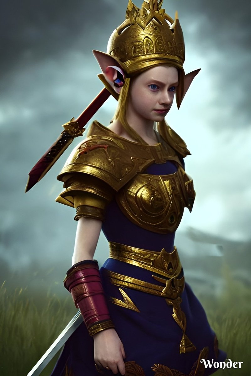 HeathenGodd70's tweet photo. Queen Elizabeth as Zelda @wonderaiapp #Wonderai https://t.co/wtnie1M52s