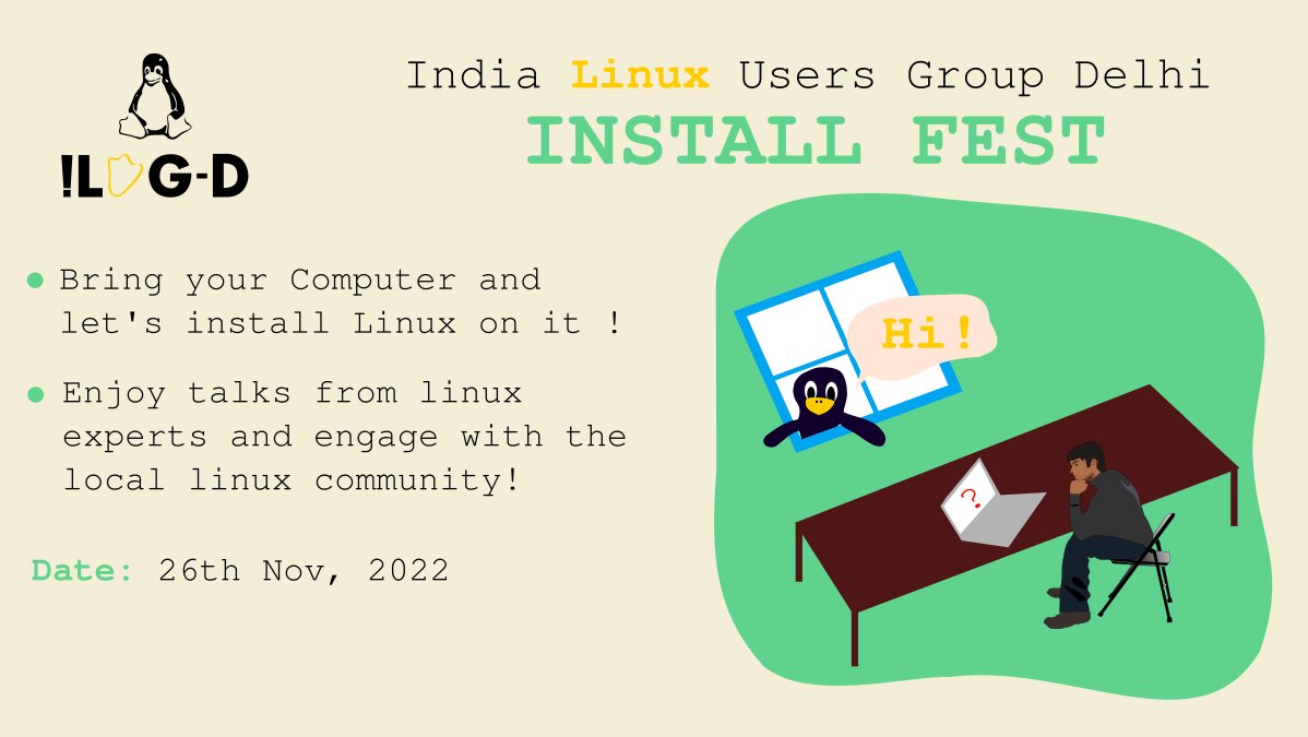 ilugdelhi's tweet photo. Wonder what an #linuxinstallfest is?
You can find all about #Linux Install Fest from the #GNU article, https://t.co/orR4NZrgXP
To experience an Install Fest, join us at #ilugdelhi #meetup on #Delhi NCR
https://t.co/ktNFuuJ2cF https://t.co/aAtAO8oNlu