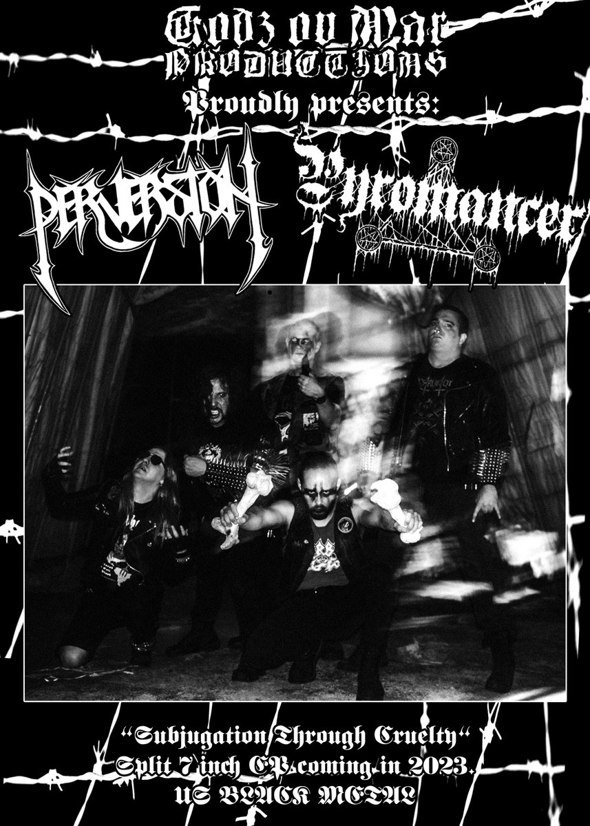 GodzOvWar's tweet image. The first official release announcement for 2023!

PERVERSION • PYROMANCER 'Subjugation Through Cruelty' 7''EP

More information coming soon...

#perversion #pyromancer #vinyl #split #godzovwarproductions