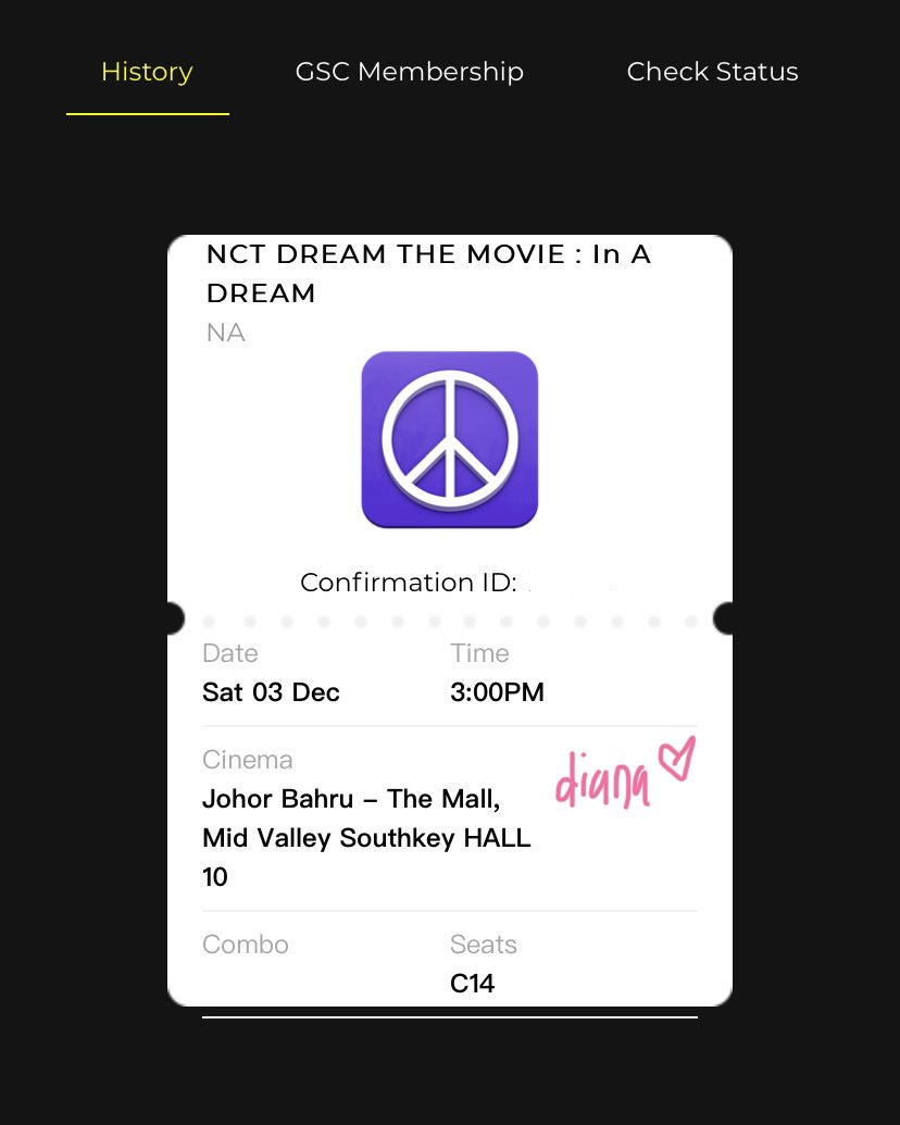 tyoongya_'s tweet photo. WTS 
NCT Dream The Movie tickets 1x 
Date: 3 Dec 2022
Location: Mid Valley Southkey Mall, Johor
Time: 3:00pm
Seat: C14
rfs: not available for that date 😞😞

i am so sad rn so better someone take my tickets away 😞😞😞 
#PasarNCTmy #NCTDREAMTHEMOVIEInADREAM #gsccinema https://t.co/pe83FczTDV