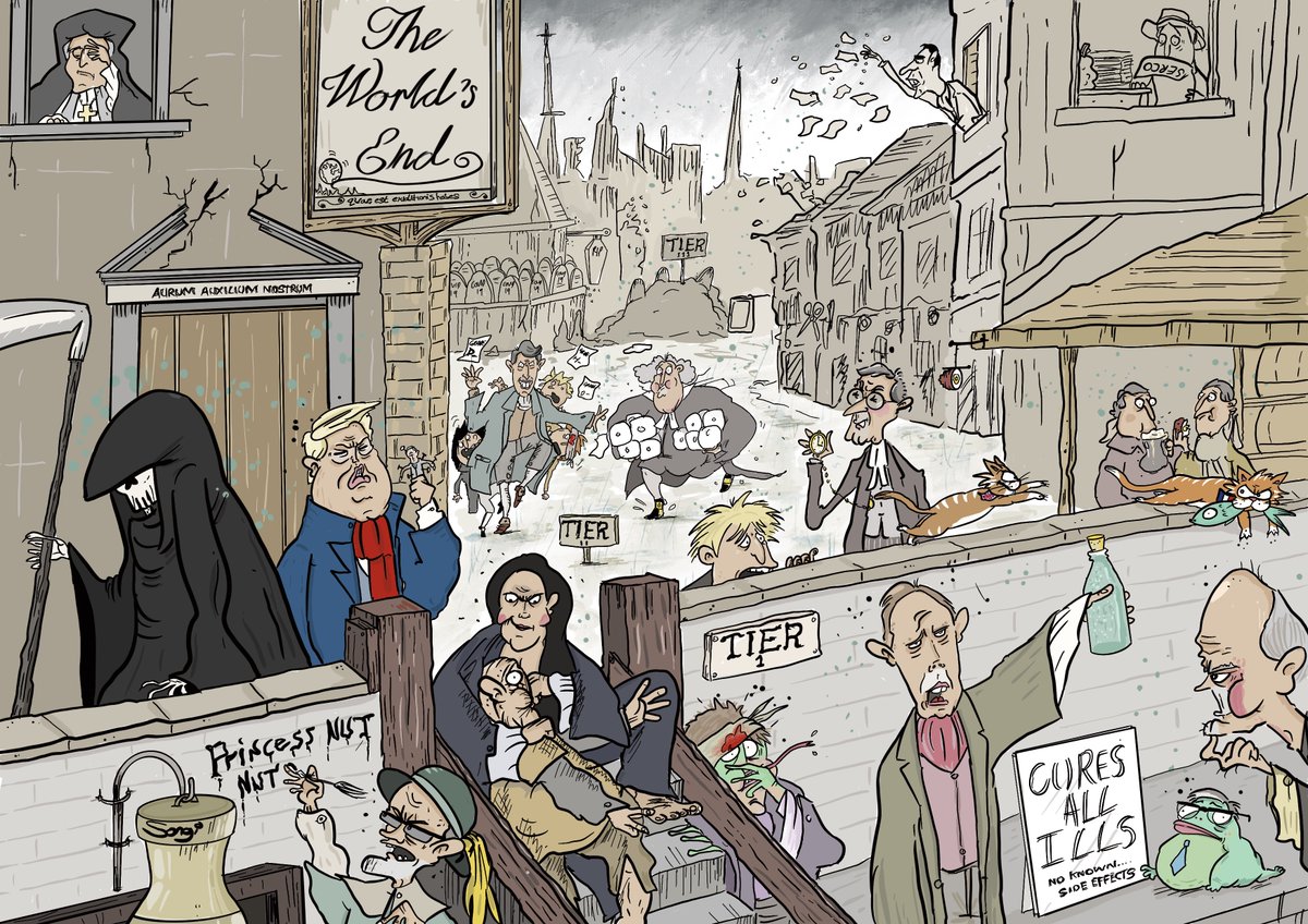 Songicartoons's tweet photo. Off for a bit of Thai today @guardian @MartinRowson
@unbounders https://t.co/3fe9YFoYiS… here's a couple which got honourable mentions for #Draw back in the day! #Draw2020 &amp; #DrawTheDowningStreetParty2021 https://t.co/tuo0I4jCkf