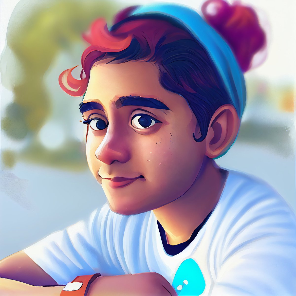 satindergrewal's tweet image. I have tried @midjourney before, but today I learned I could try referring existing image as reference to make an image based on the prompt. Made my profile pic like this: