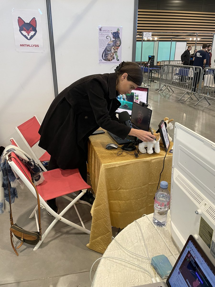 J4ckLucky's tweet photo. @Armallysis, trop sérieuse, se prépare à vous recevoir sur le stand 31 de la #gameinreims22 ! (Et sur le live #twitch https://t.co/CXyzR3EVKA ) #handicats https://t.co/W1hytrmlcu