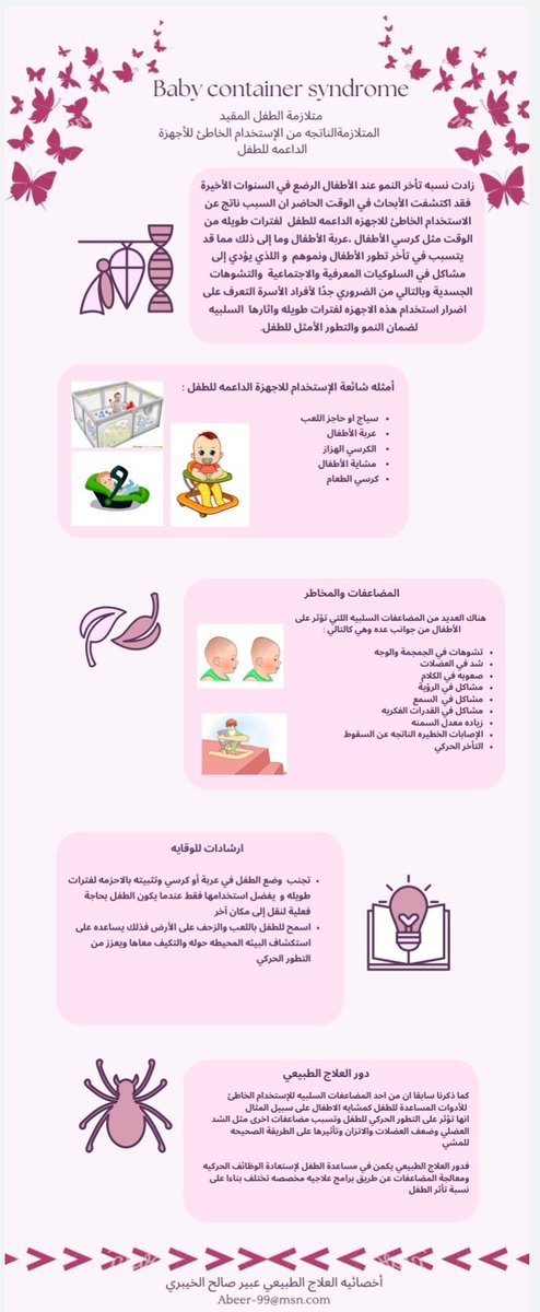 PediaSpt's tweet photo. اليوم العالمي للطفل
٢٠ نوفمبر ٢٠٢٢م
شاركتنا اليوم في هذه المناسبة الأخصائية المبدعة عبير الخيبري بمبادرة (كل طفل له حق علينا) وسلطت الضوء على مواضيع قيمه تهم أهالي الأطفال حالياً وماهو دور العلاج الطبيعي..
فمن يريد المراجع التواصل معها على الايميل..
#اليوم_العالمي_للطفل https://t.co/jLFMLFDQVY