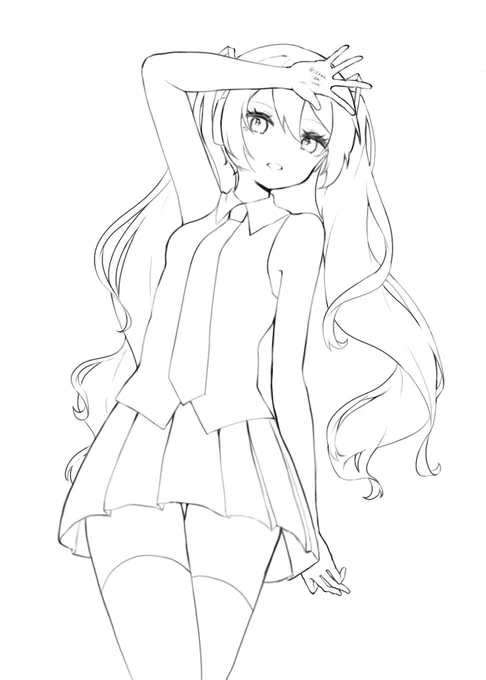 線画置いとくので暇つぶしにでもどうぞ
 #フリー線画 
