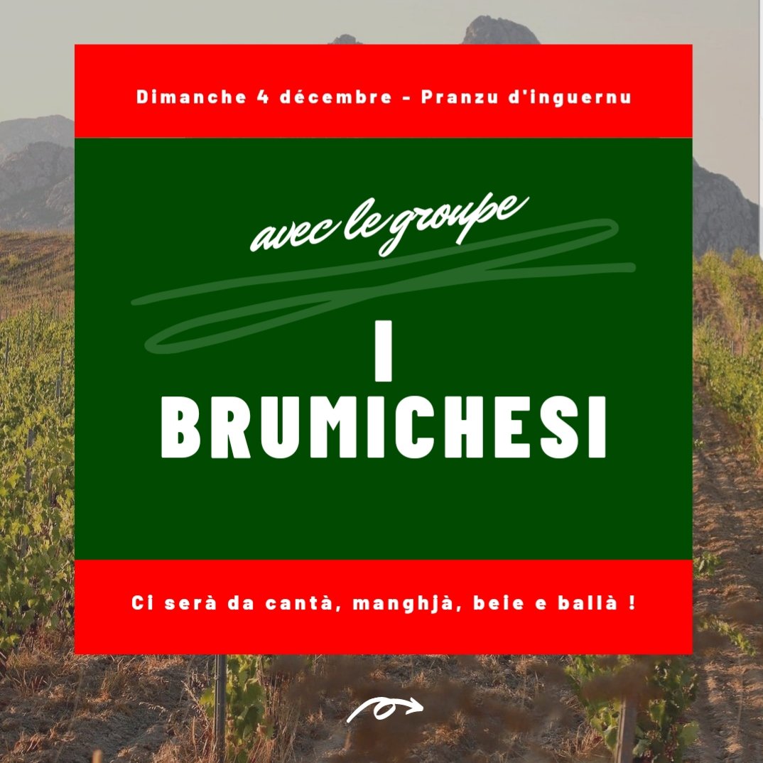 On vous donne rendez-vous le Dimanche 4 Décembre au Domaine Casta pour un repas figatellu / fromage frais ! Réservations obligatoires